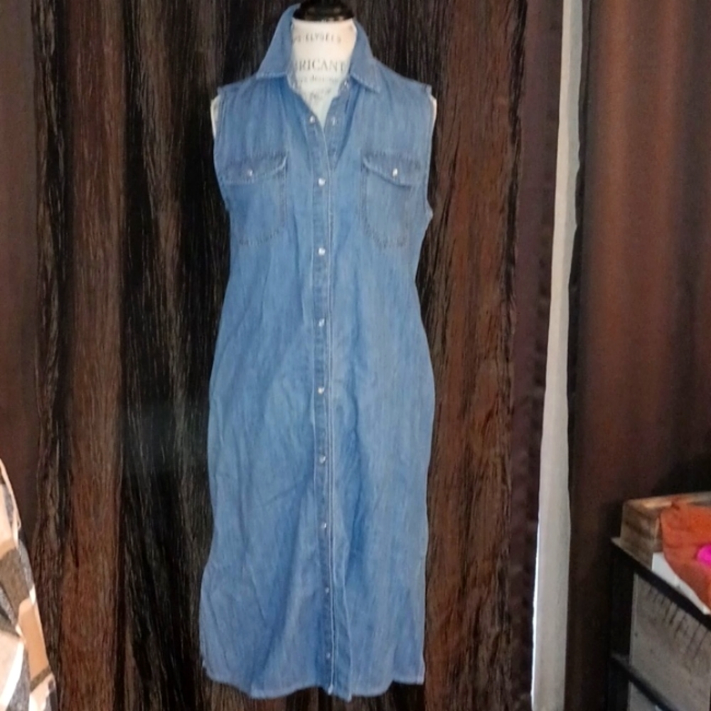 Y2K Denim Shirt Dress